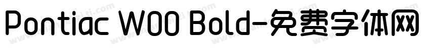 Pontiac W00 Bold字体转换